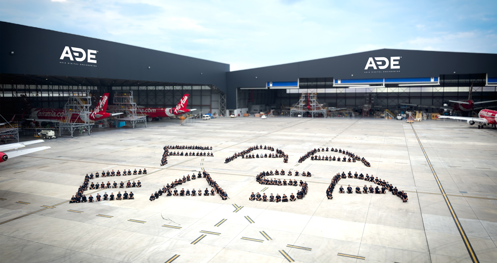 ADE EMPLOYEES AT MRO HANGAR