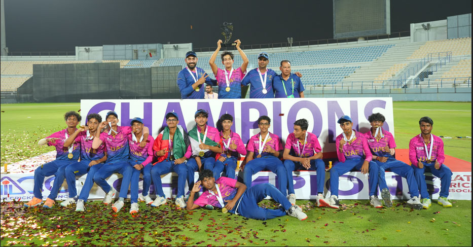 UAE-U16-team-pose-with-the-ACC-Men's-U16-West-Zone-Cup-trophy