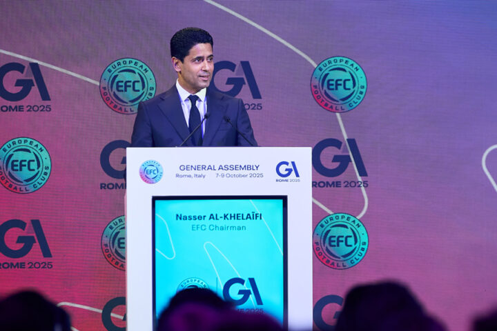 Nasser-Al-Khelaïfi,-Chairman-of-European-Football-Clubs-(EFC)-during-the-32nd-General-Assembly-in-Rome