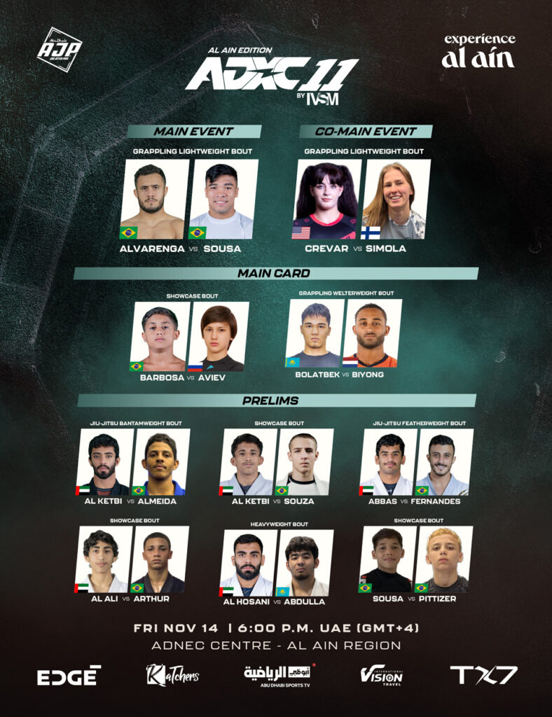 Alvarenga vs Sousa to headline stacked card for ADXC 11 in Al Ain.  (Image Credit: Supplied)