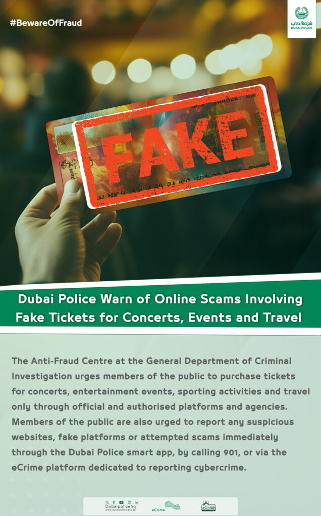 Dubai-Police-Warn-of-Online-Scams-Involving-Fake-Tickets-for-Concerts,-Events-and-Travel