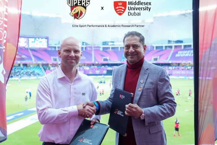Middlesex University Dubai joins the Desert Vipers as their Elite Sport Performance & Academic Research Partner