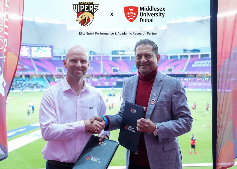 Middlesex University Dubai joins the Desert Vipers as their Elite Sport Performance & Academic Research Partner