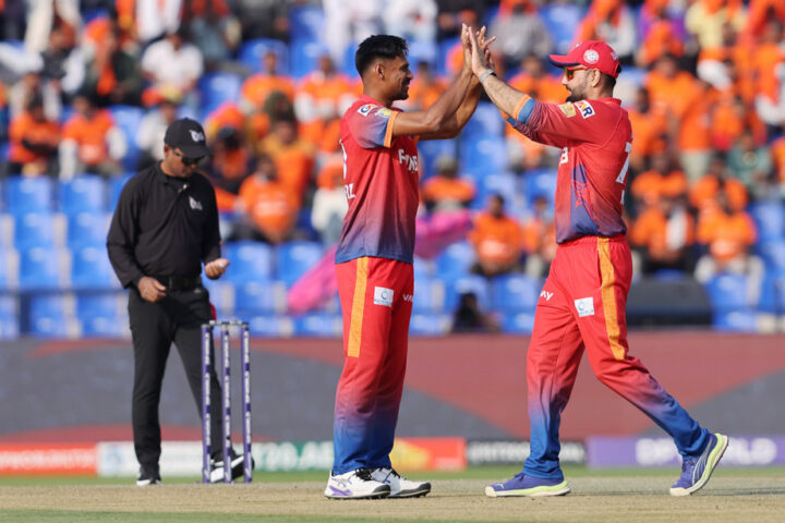 Mustafizur-Rahman-and-Mohammad-Nabi-of-Dubai-Capitals-celebrate-a-wicket-during-Match-23-of-the-DP-World-ILT20-between-the-Gulf-Giants-and-the-Dubai-Capitals
