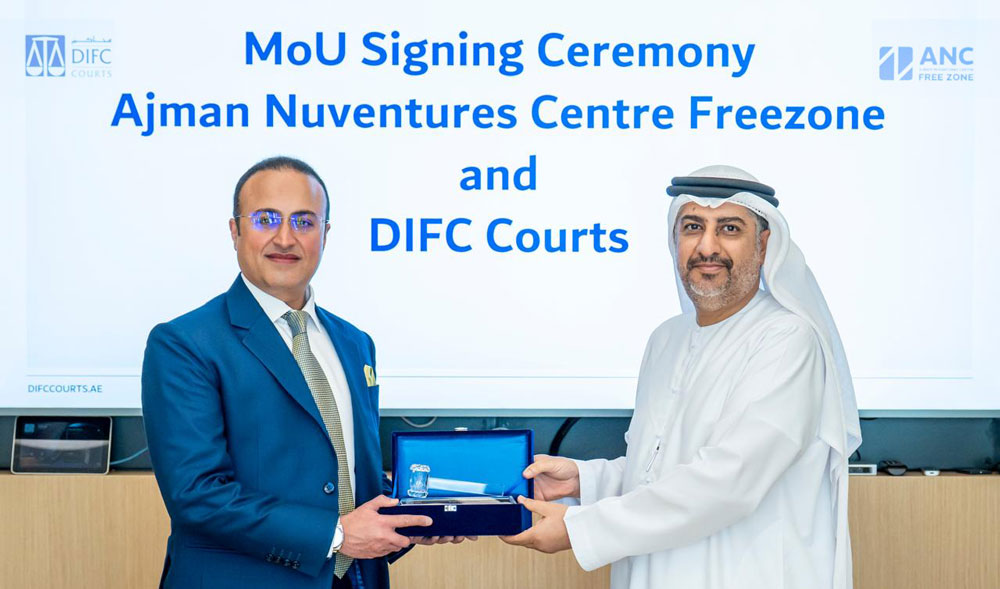 Ajman NuVentures Centre Free Zone Signs MoU with DIFC Courts